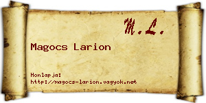 Magocs Larion névjegykártya